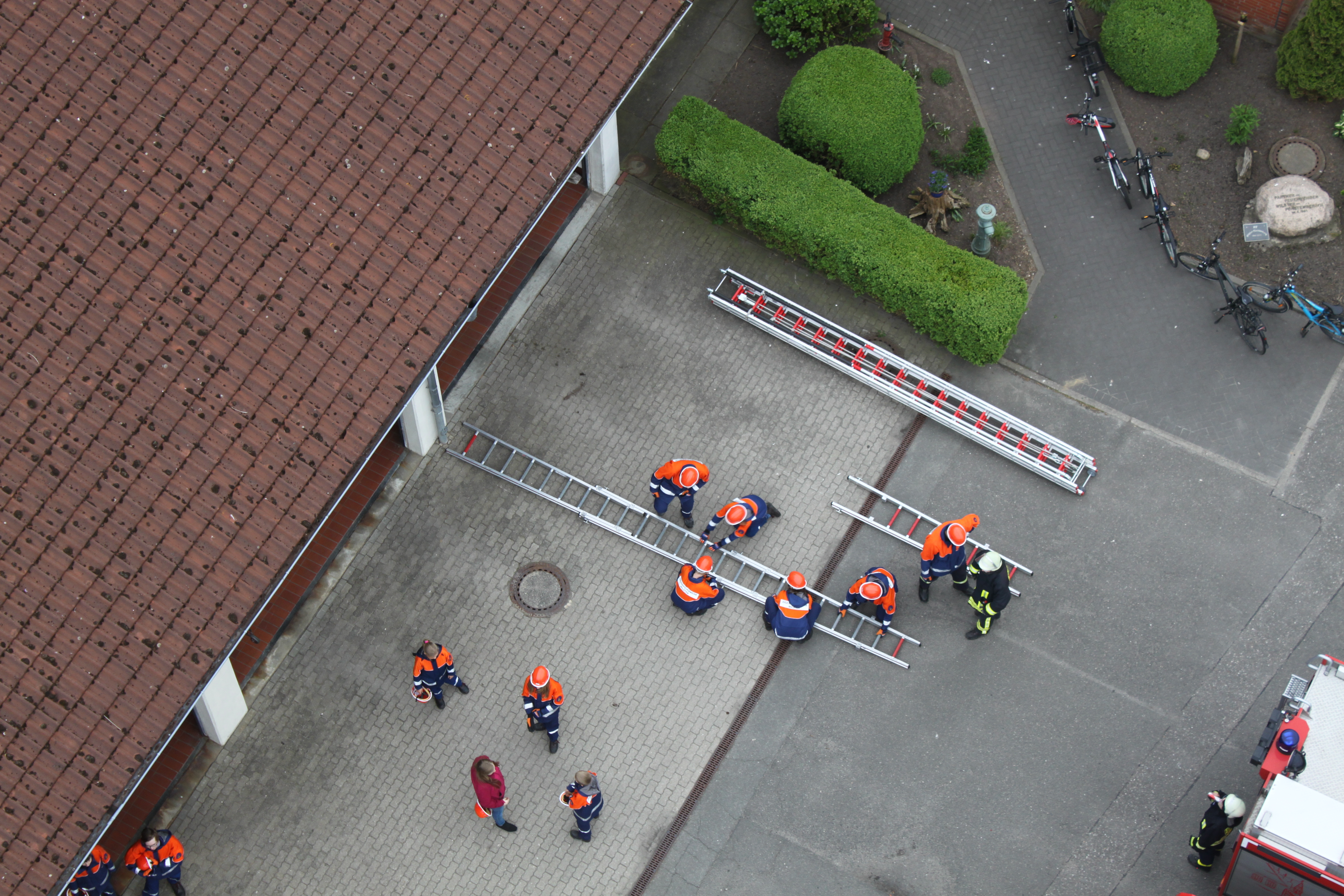 Aufbau der 4teiligen Steckleiter